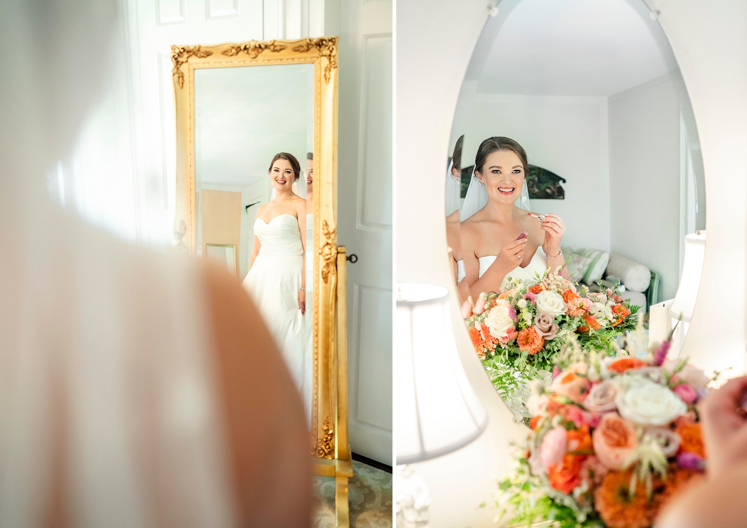 Dreamy & Vibrant Wedding at Appleford Estate | bride getting ready