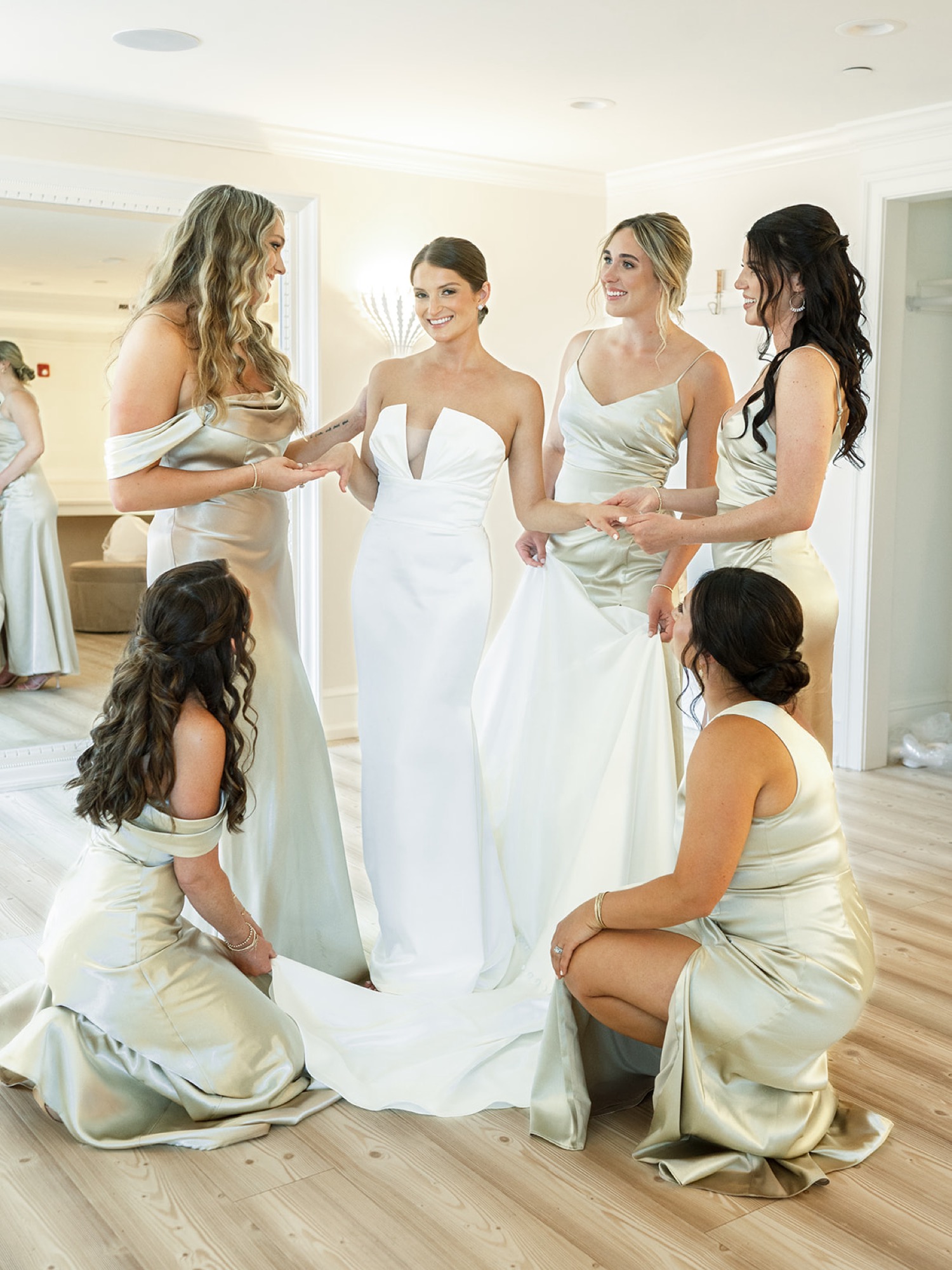 Bride First Look at Linwood Country Club