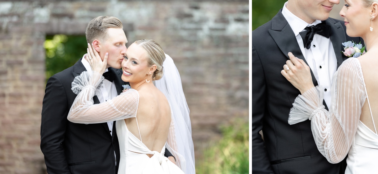 Bride and Groom Portraits at Tyler Gardens in Bucks County