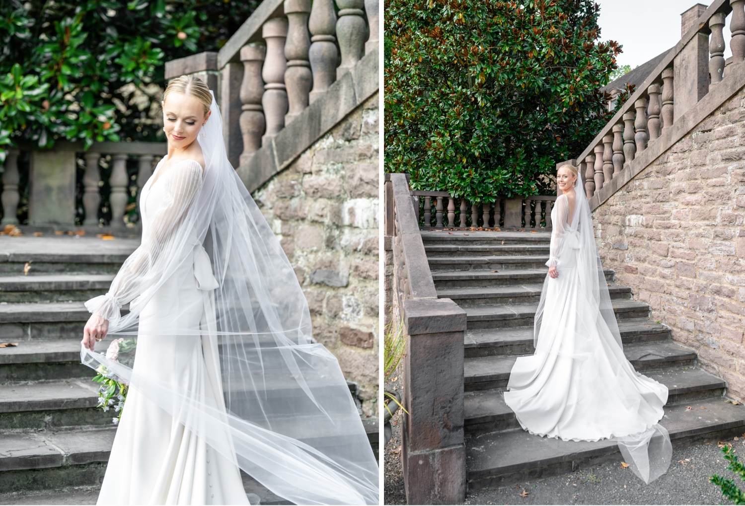 Bride and Groom Portraits at Tyler Gardens in Bucks County