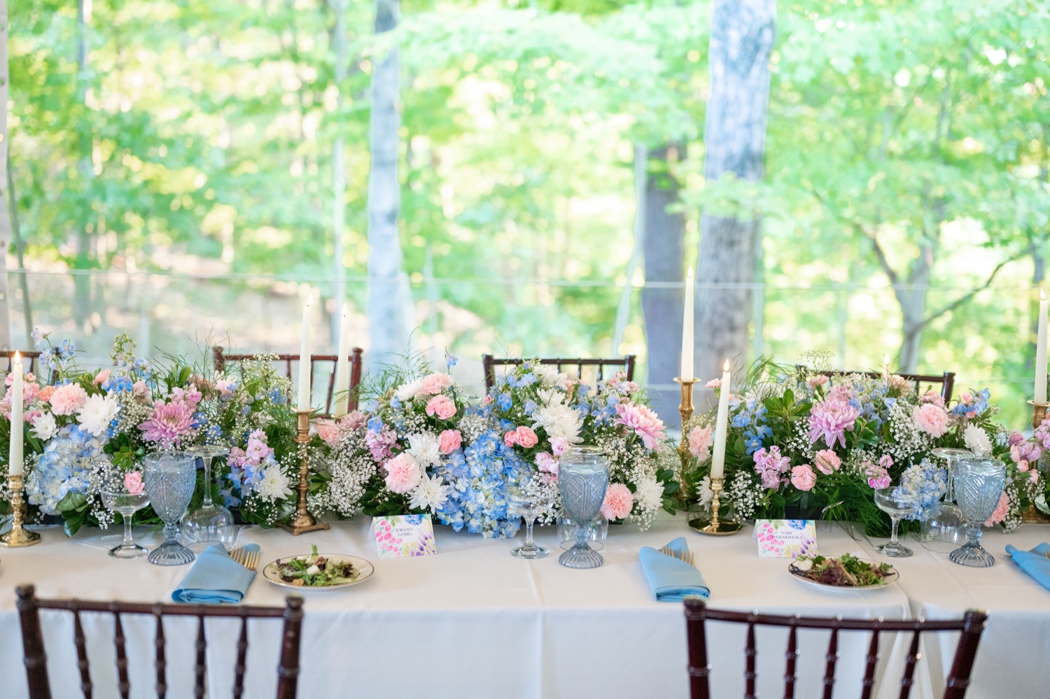 Outdoor Wedding Reception Decor and Table Centerpieces